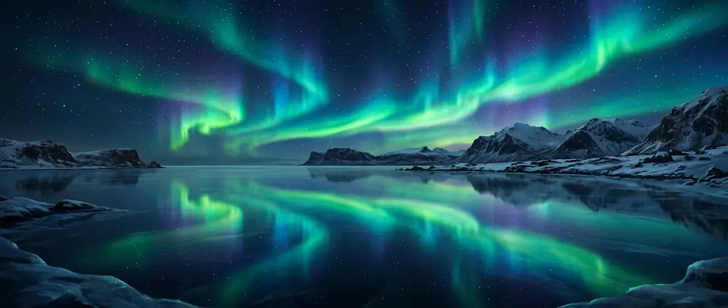 Nordlys over ishavet